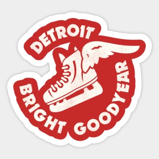 Defunct Detroit Bright Goodyear Hockey Team Sticker